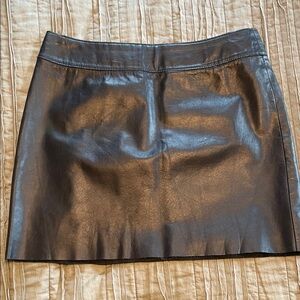 Express Black Leather Mini Skirt